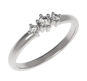 Серебряное кольцо с фианитом