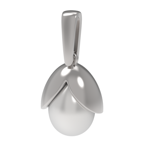 Серебряная подвеска с жемчугом