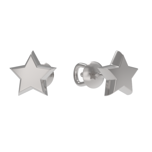 Серебряные cерьги пусеты (гвоздики)