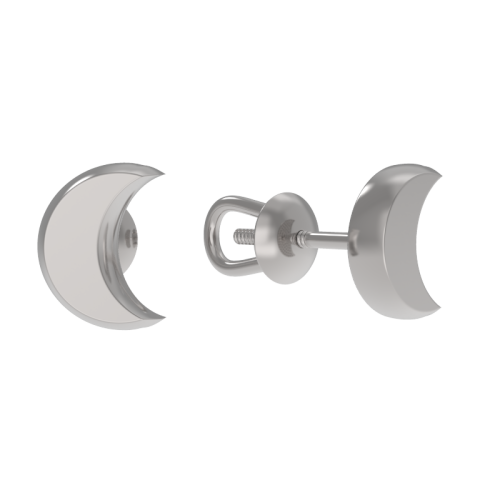 Серебряные cерьги пусеты (гвоздики)