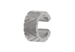 Серебряная серьга классическая