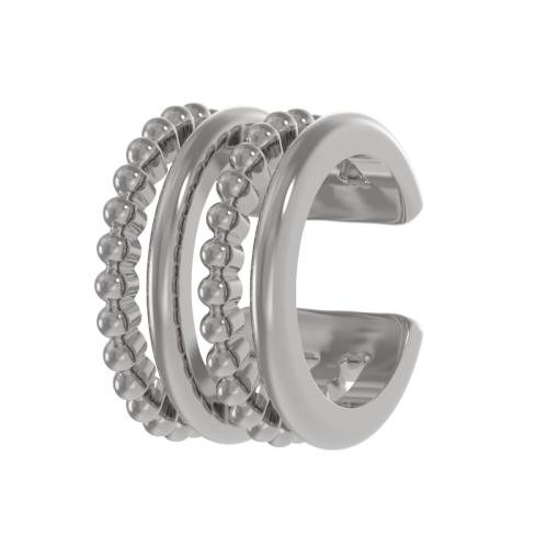 Серебряная серьга классическая