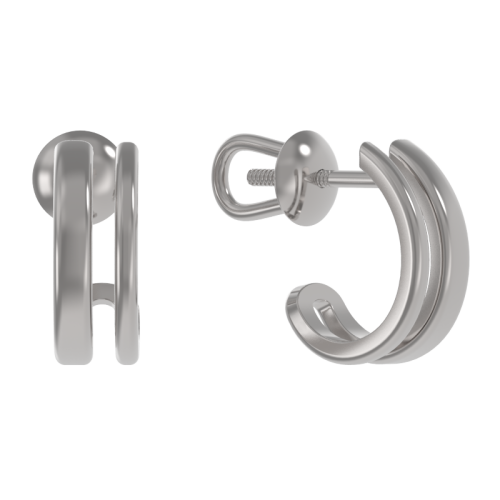 Серебряные cерьги пусеты (гвоздики)