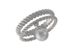 Серебряное кольцо с жемчугом