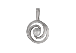 Серебряная подвеска с жемчугом