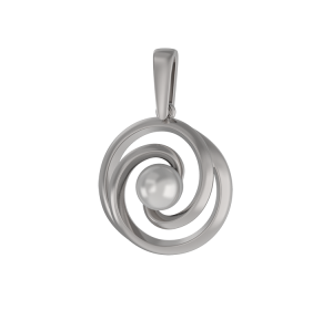 Серебряная подвеска с жемчугом