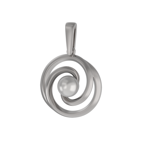 Серебряная подвеска с жемчугом