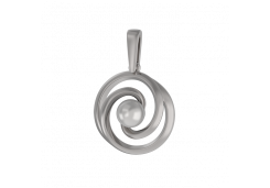 Серебряная подвеска с жемчугом