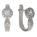 Серебряные cерьги классические с фианитом