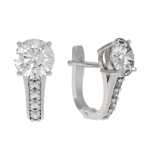 Серебряные cерьги с фианитом