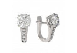 Серебряные cерьги с фианитом