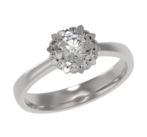 Серебряное кольцо с фианитом