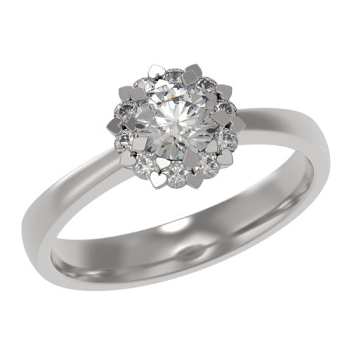 Серебряное кольцо с фианитом