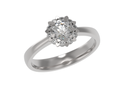 Серебряное кольцо с фианитом