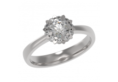 Серебряное кольцо с фианитом