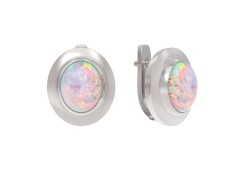 Серебряные cерьги с опалом