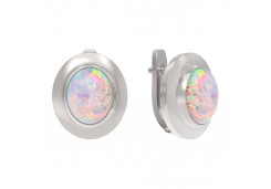 Серебряные cерьги с опалом