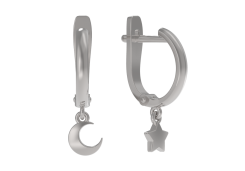 Серебряные cерьги висячие