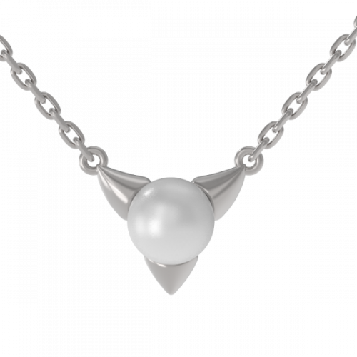 Серебряное колье с жемчугом