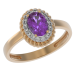Золотое кольцо с аметистом