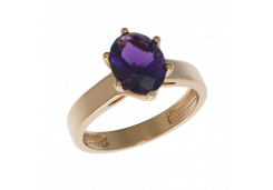 Золотое кольцо с аметистом
