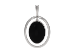 Серебряная подвеска с агатом