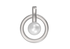 Серебряная подвеска с жемчугом