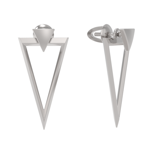 Серебряные cерьги пусеты (гвоздики)