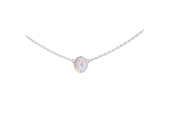 Серебряное колье с опалом