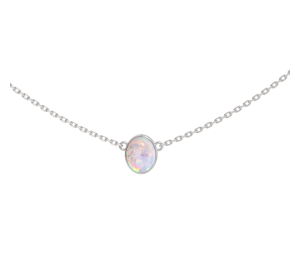 Серебряное колье с опалом