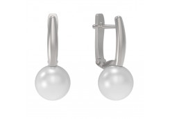Серебряные cерьги с жемчугом