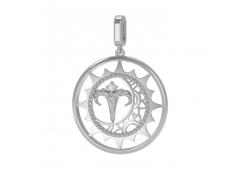 Серебряная подвеска с фианитом