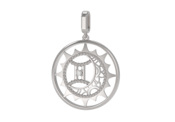 Серебряная подвеска с фианитом