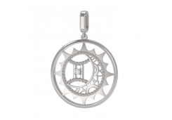 Серебряная подвеска с фианитом