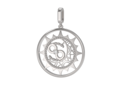 Серебряная подвеска с фианитом