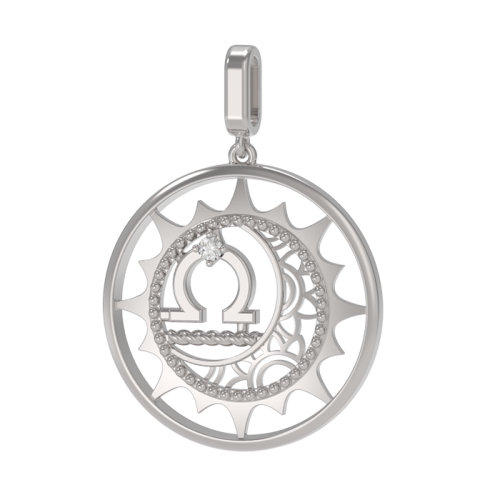 Серебряная подвеска с фианитом