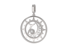 Серебряная подвеска с фианитом