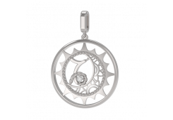 Серебряная подвеска с фианитом