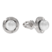 Серебряные cерьги пусеты (гвоздики) с жемчугом