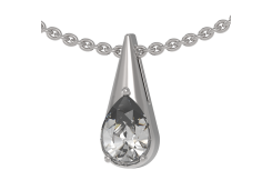 Серебряная подвеска с фианитом