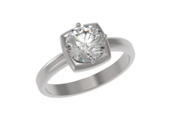 Серебряное кольцо с фианитом