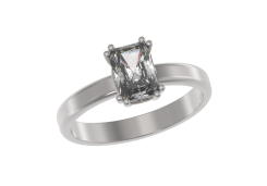 Серебряное кольцо с фианитом