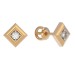 Золотые cерьги пусеты (гвоздики) с бриллиантом