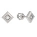 Серьги пусеты (гвоздики) из белого золота с бриллиантом