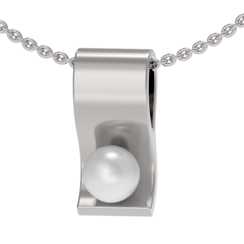 Серебряная подвеска с жемчугом