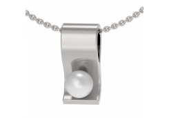 Серебряная подвеска с жемчугом