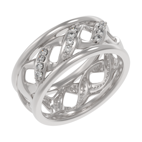 Серебряное кольцо с фианитом