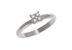 Серебряное кольцо с фианитом