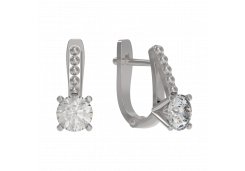 Серебряные cерьги с фианитом