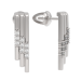 Серебряные cерьги пусеты (гвоздики) с фианитом